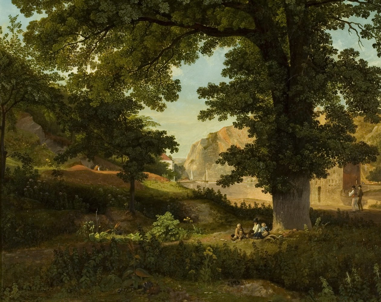 Clifton Rocks z Rownham Fields, ok. 1821 (olej na panelu) autorstwa Francis Danby