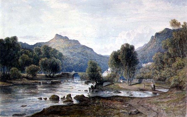 PD.9-1997 Widok w Walii, ok. 1826 (akwarela na papierze) autorstwa Francis Danby