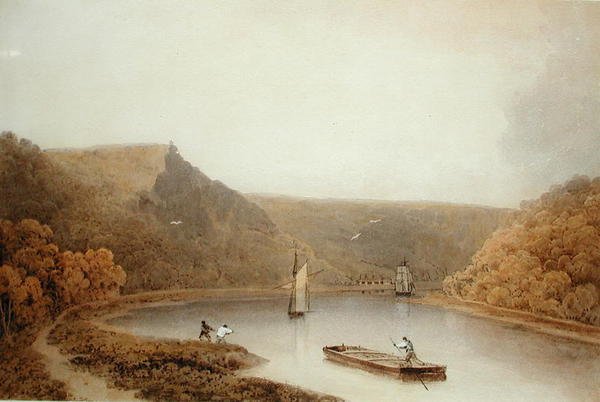Wąwóz Avon koło Bristolu (akwarela na papierze) autorstwa Francis Danby