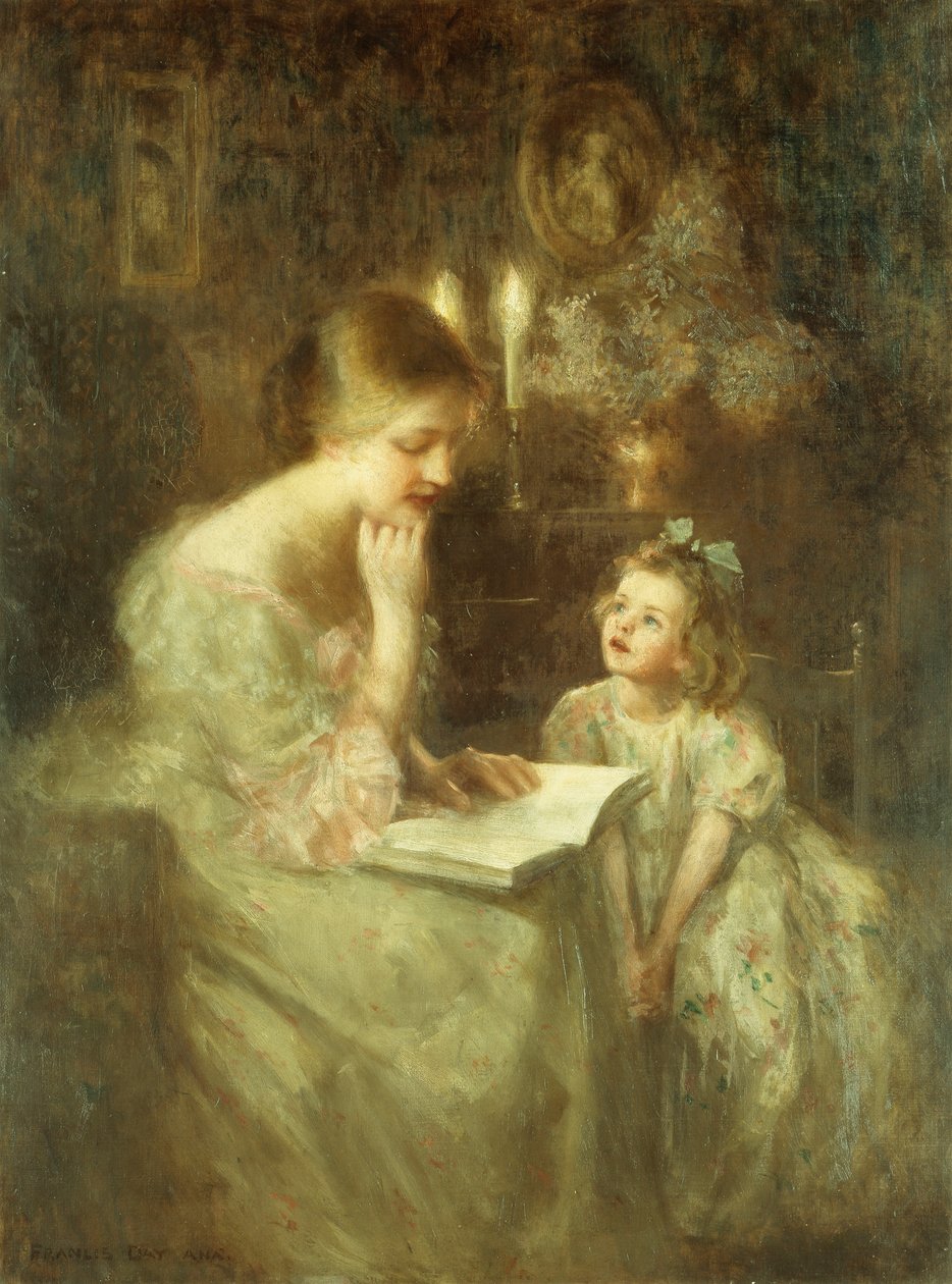 Storytime (olej na płótnie) autorstwa Francis Day