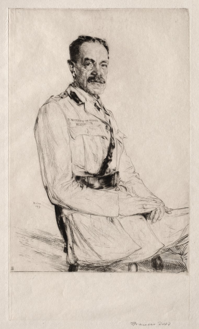 Generał dywizji Sir John Edward Cooper autorstwa Francis Dodd