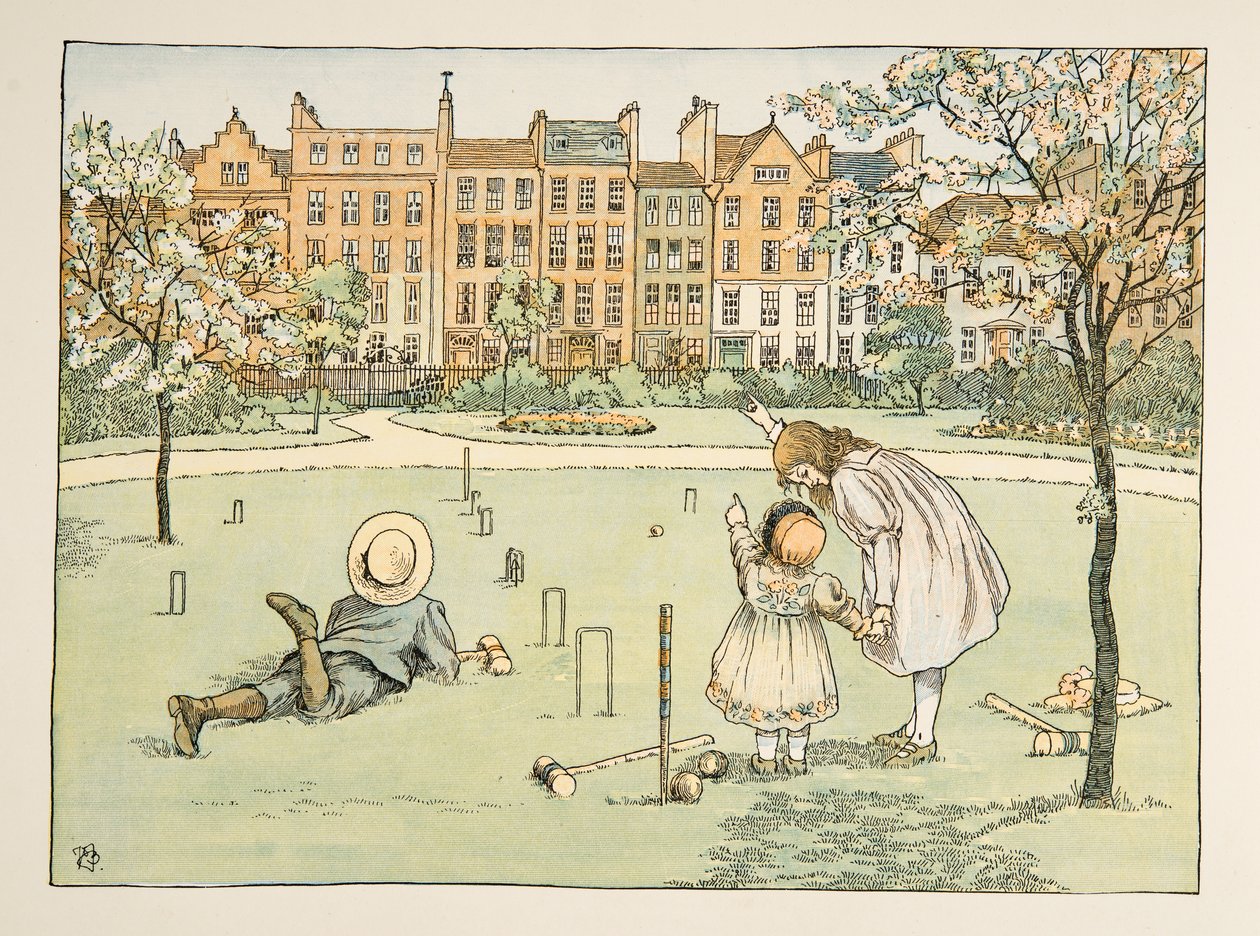 The Chimney Sweep, od Four and Twenty Toilers, pub. 1900 (kolorowa litografia) autorstwa Francis Donkin Bedford