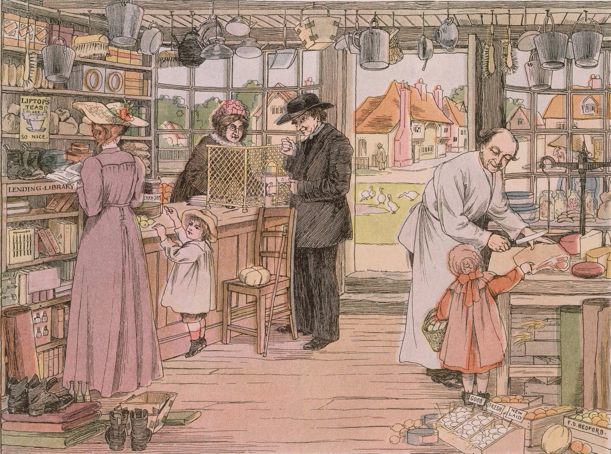 Sklep ogólny, z "Księgi sklepów autorstwa Francis Donkin Bedford