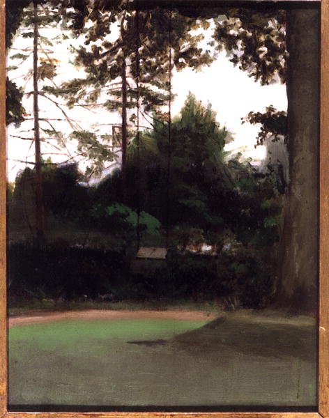 Zakątek ogrodu, ok. 1890 (olej na płótnie) autorstwa Francis Foster