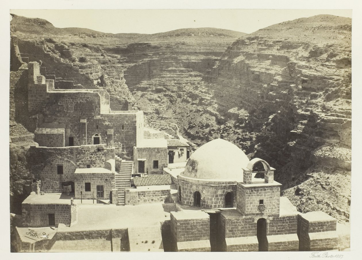 Klasztor Mar-Saba, niedaleko Jerozolimy autorstwa Francis Frith