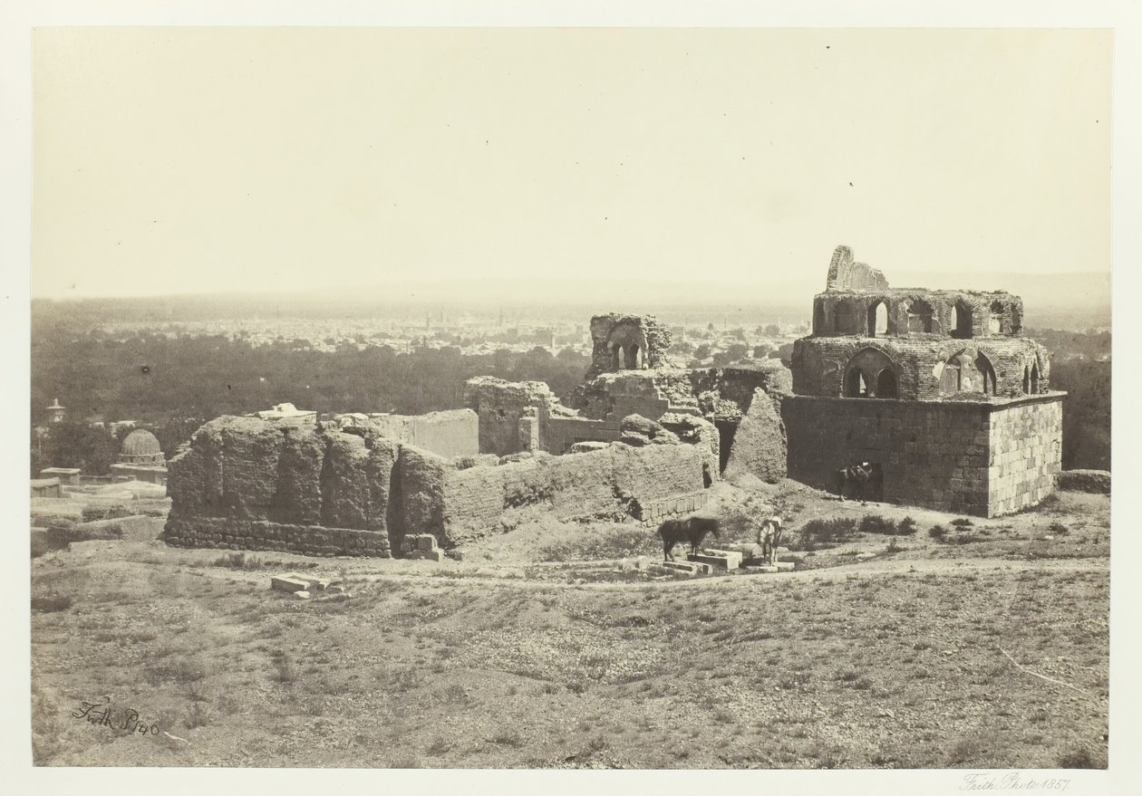 Odległy widok Damaszku, 1857. autorstwa Francis Frith