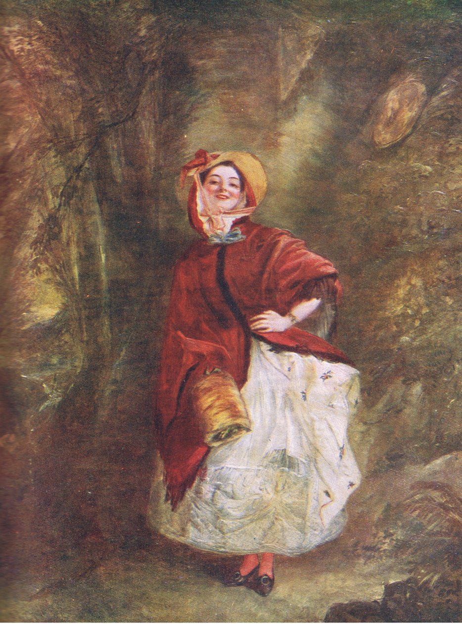 Dolly Varden, ilustracja ze Światowej Biblioteki Najlepszych Książek, ok. 1940 r. autorstwa Francis Frith