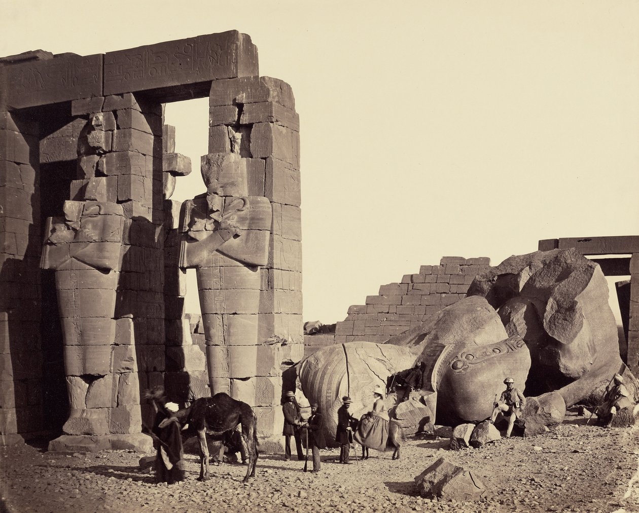 Upadły kolos z Ramesseum w Tebach autorstwa Francis Frith