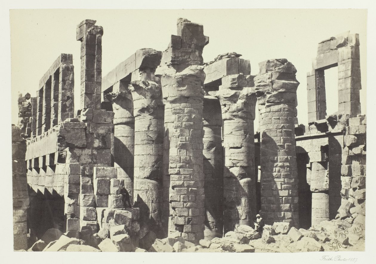 Hall of Columns, Karnac autorstwa Francis Frith