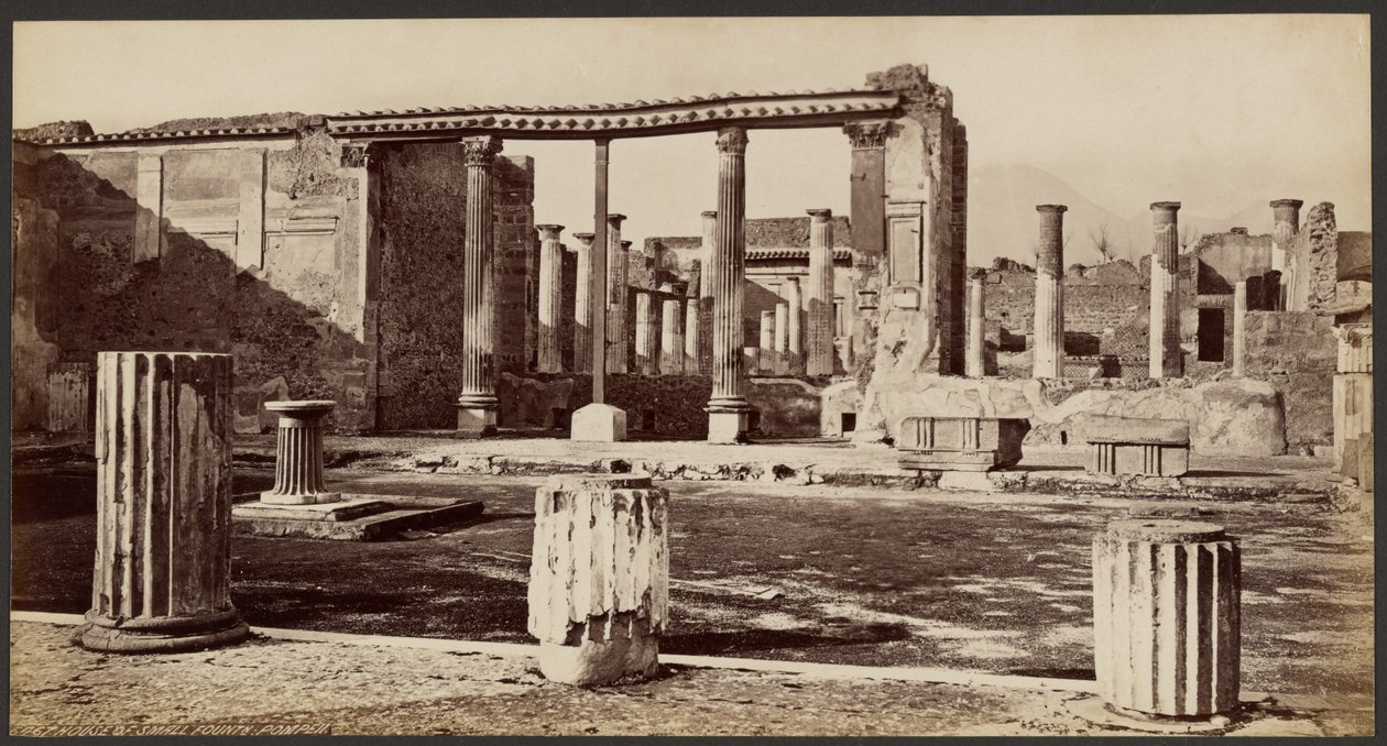 Dom małej fontanny, Pompeje autorstwa Francis Frith