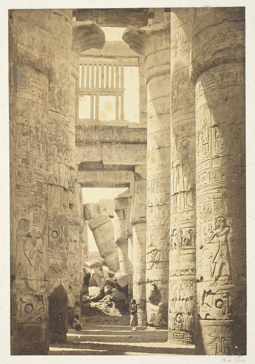Wnętrze Sali Kolumnowej, 1857, druk 1862. autorstwa Francis Frith