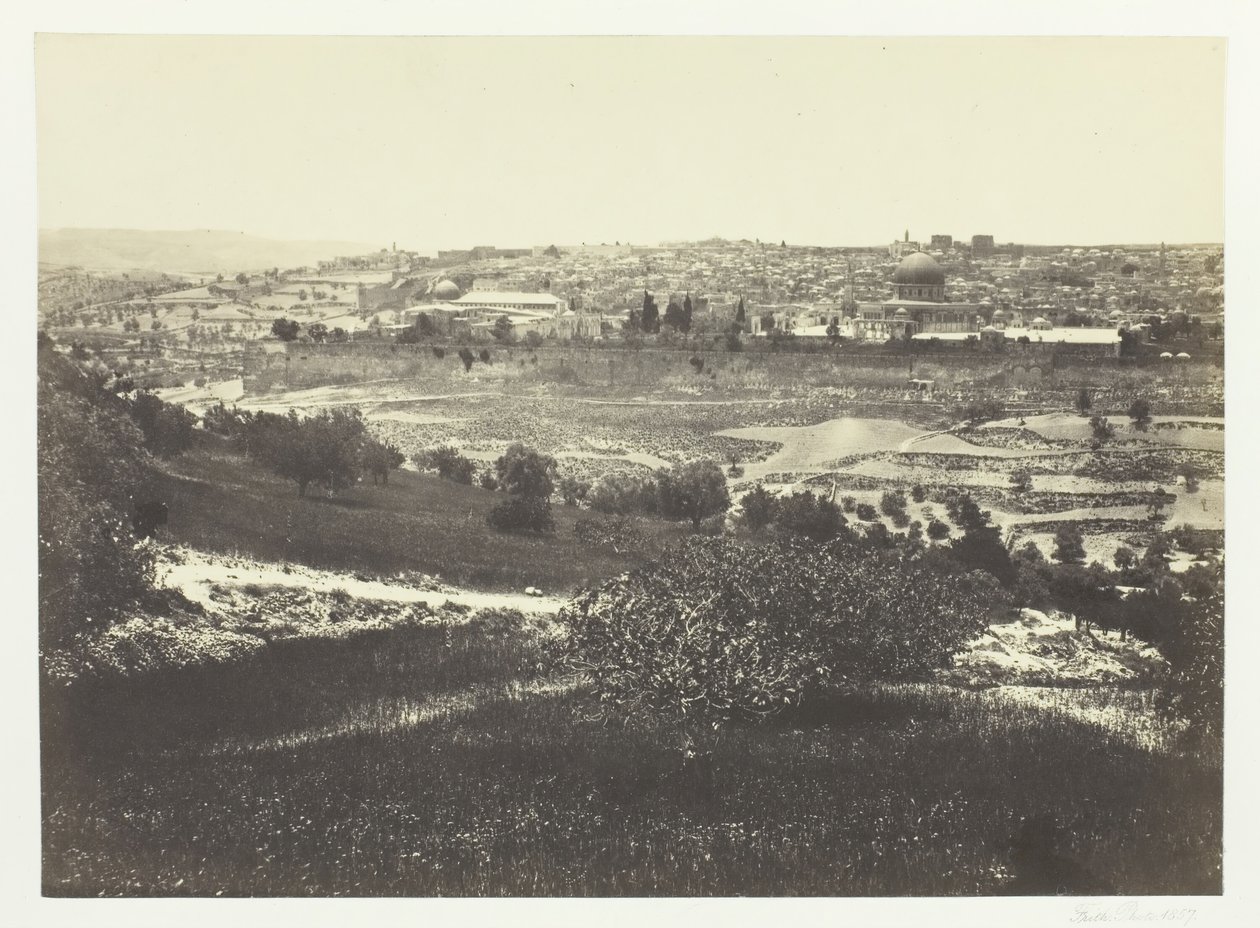 Jerozolima, z Góry Oliwnej, nr 1, 1857. autorstwa Francis Frith