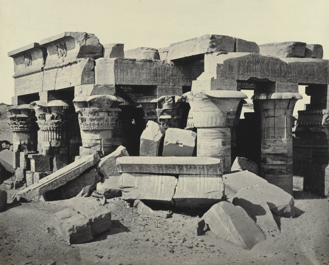 Kom Ombo, ok. 1858. autorstwa Francis Frith