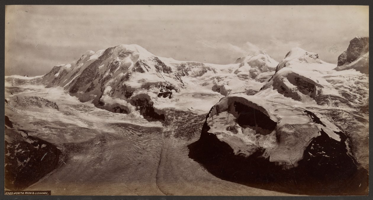 Monta Rosa i Lyskamm autorstwa Francis Frith