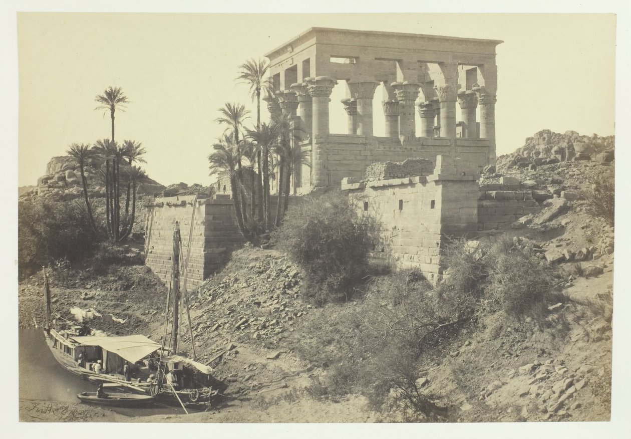 Łóżko Pharoahs, wyspa Philæ, 1857. autorstwa Francis Frith