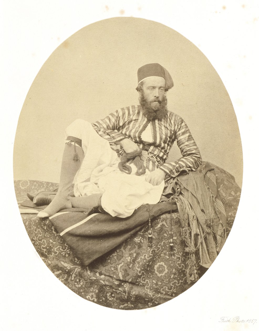 Portret, turecki strój letni autorstwa Francis Frith