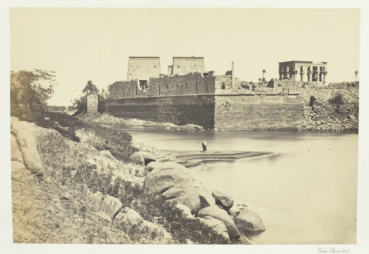 Południowy koniec wyspy Philæ, 1857. autorstwa Francis Frith