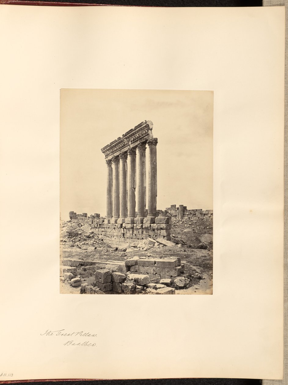 Wielkie kolumny, Baalbek autorstwa Francis Frith