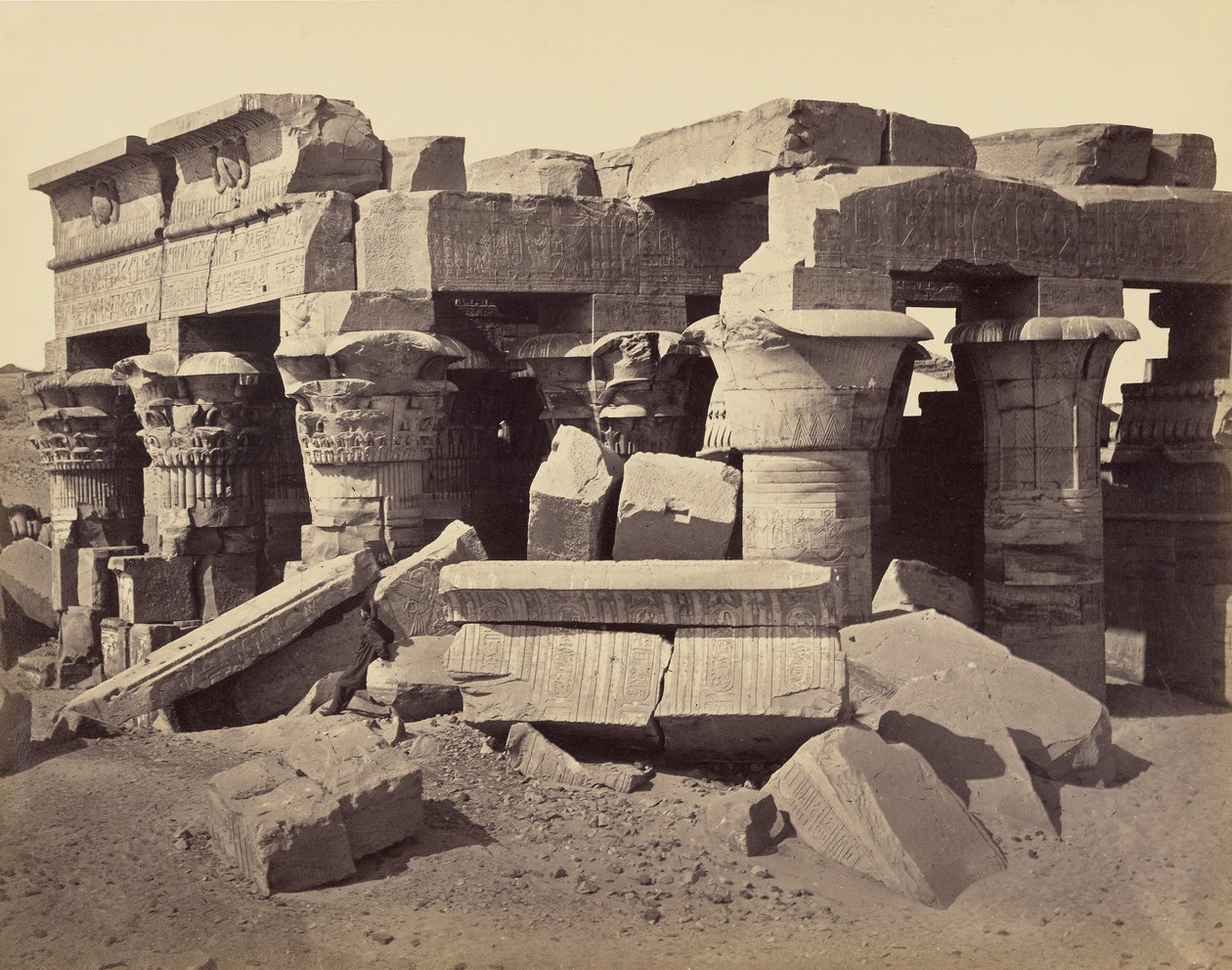 Świątynia Horusa i Sobka, Kom Ombo autorstwa Francis Frith