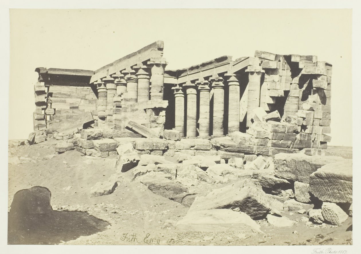 Świątynia Maharaki, Nubia, 1857. autorstwa Francis Frith