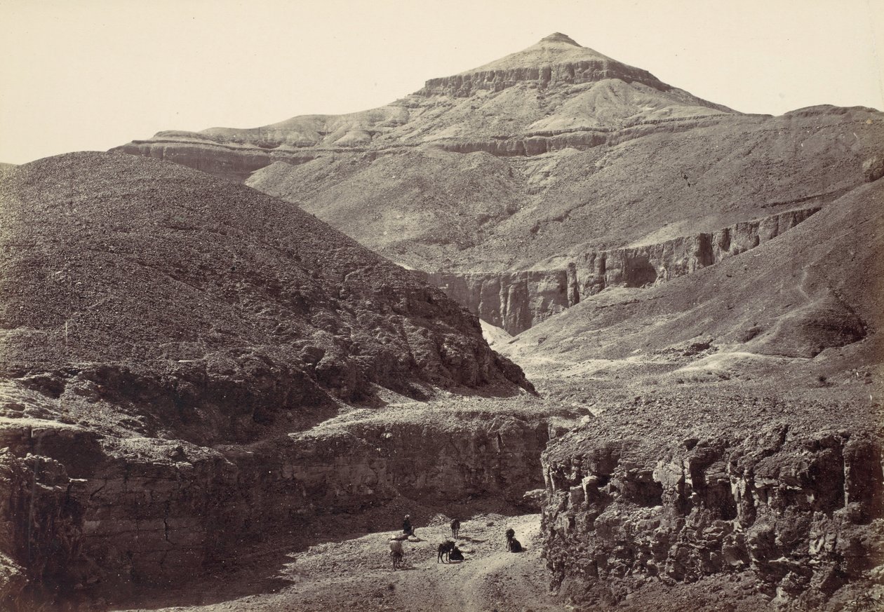 Dolina Grobowców Królewskich, Teby, 1857. autorstwa Francis Frith