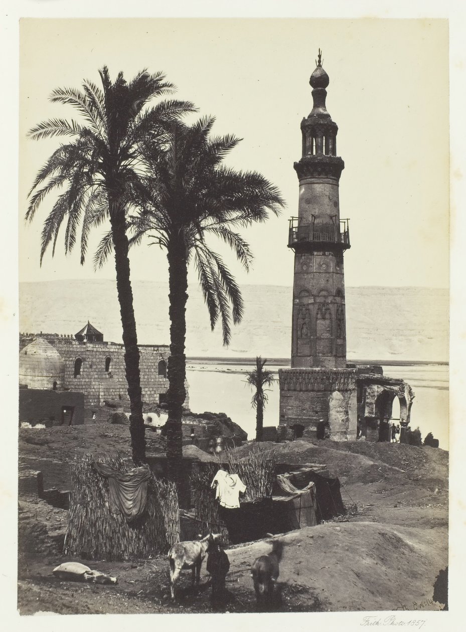 Widok na Girgeh, Górny Egipt, 1857. autorstwa Francis Frith