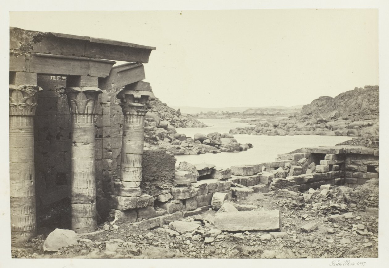 Widok z Philae, patrząc na północ autorstwa Francis Frith