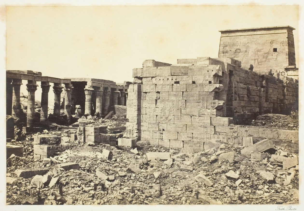 Widok na wyspę Philae, 1857, wydrukowany 1862. autorstwa Francis Frith