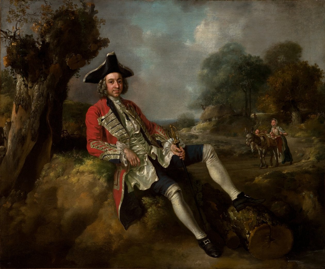 Portret dżentelmena, ok. 1750 (olej na płótnie) autorstwa Francis & Gainsborough Thomas (1727 88) Hayman