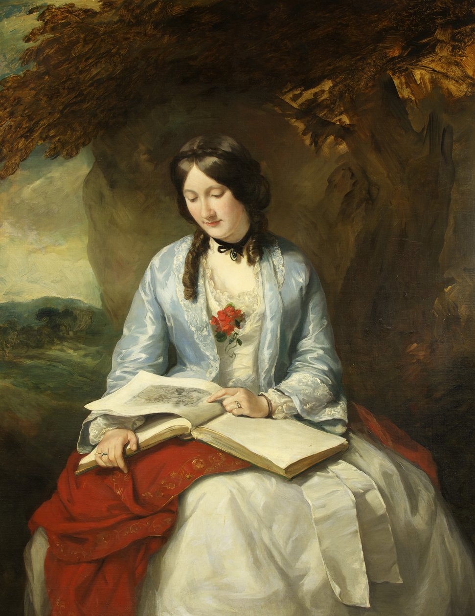 Portret pani Livesay, ok. 1851 (olej na płótnie) autorstwa Francis Grant