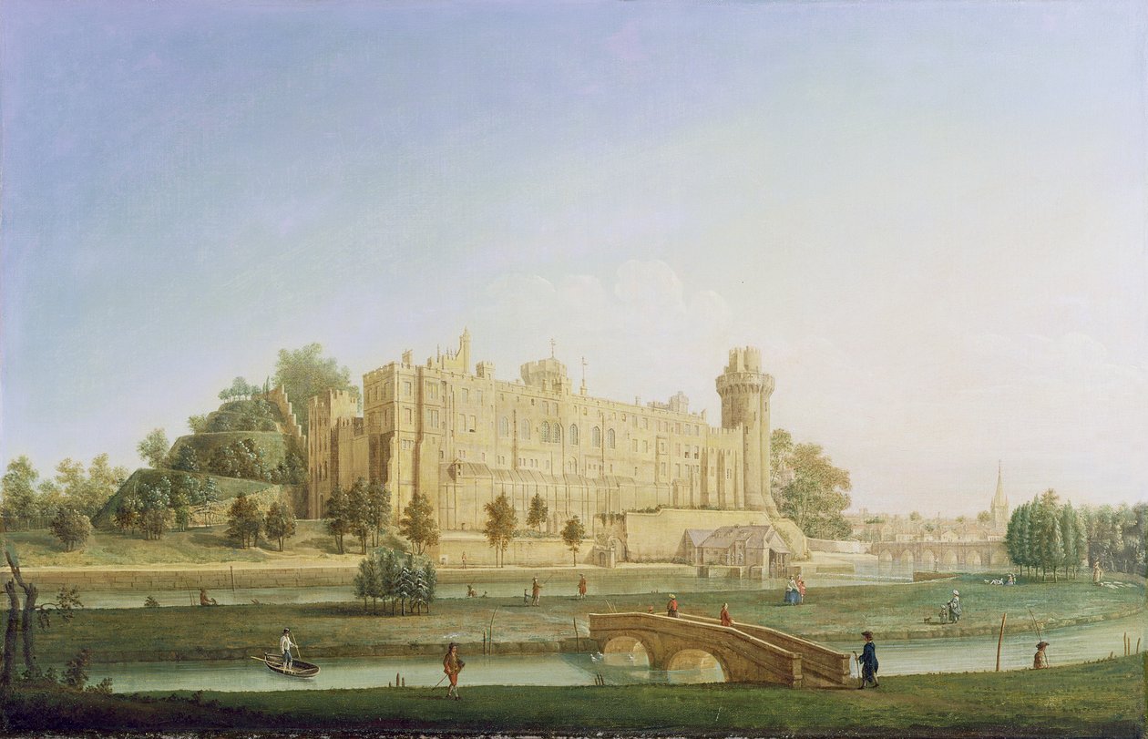 Zamek Warwick, ok.1764 autorstwa Francis Harding