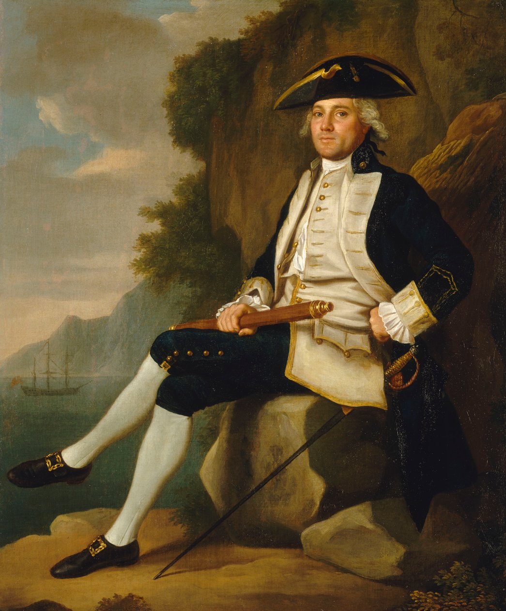 Kapitan Sir Edward Vernon (1723-1794), połowa XVIII wieku (olej na płótnie) autorstwa Francis Hayman