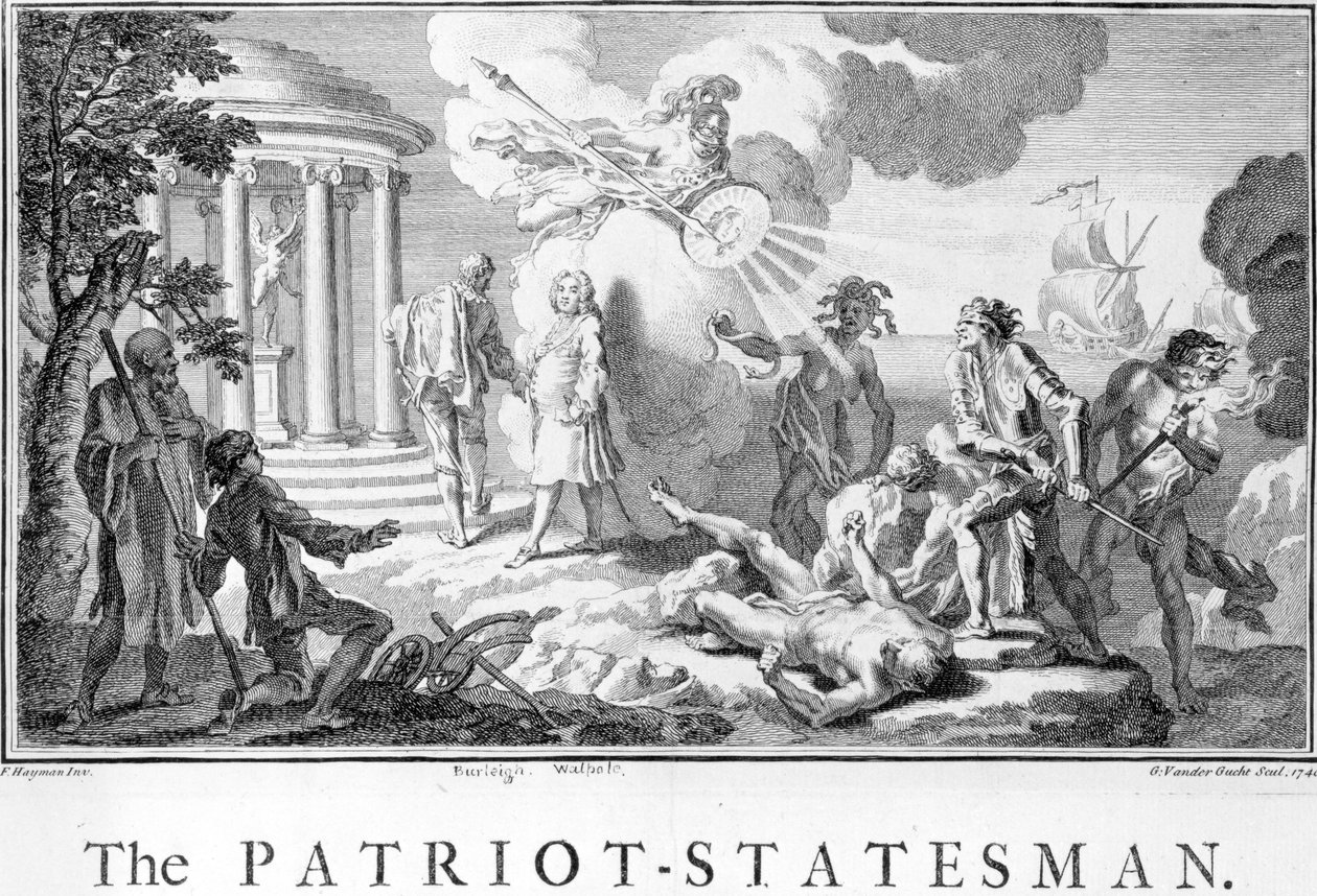 Patriotyczny mąż stanu, 1740 autorstwa Francis Hayman