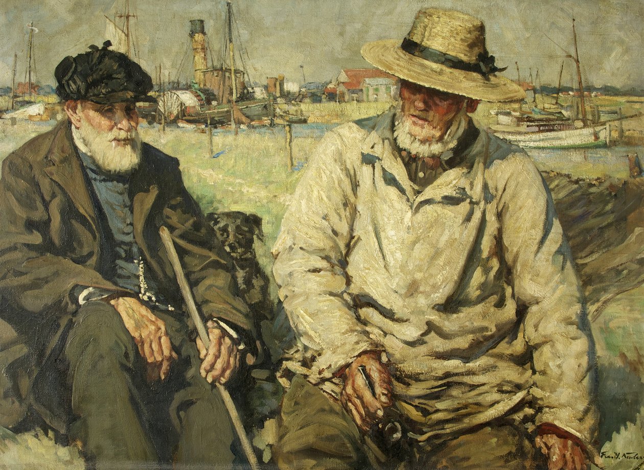 Opowieści morza (olej na płótnie) autorstwa Francis Henry Newbery