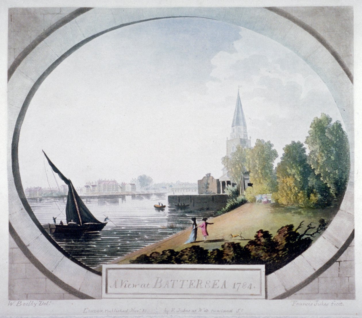 „Widok na Battersea”, 1784. autorstwa Francis Jukes