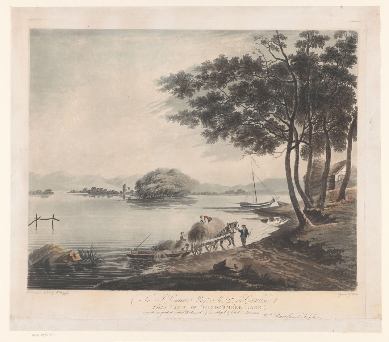Widok na Windermere Widok na jezioro Windermere (tytuł na obiekcie) autorstwa Francis Jukes