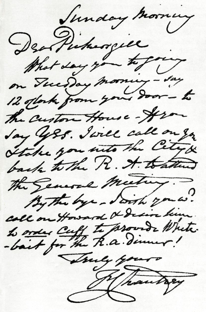 List od Francisa Leggatta Chantreya, 1839 1904 autorstwa Francis Legatt Chantrey
