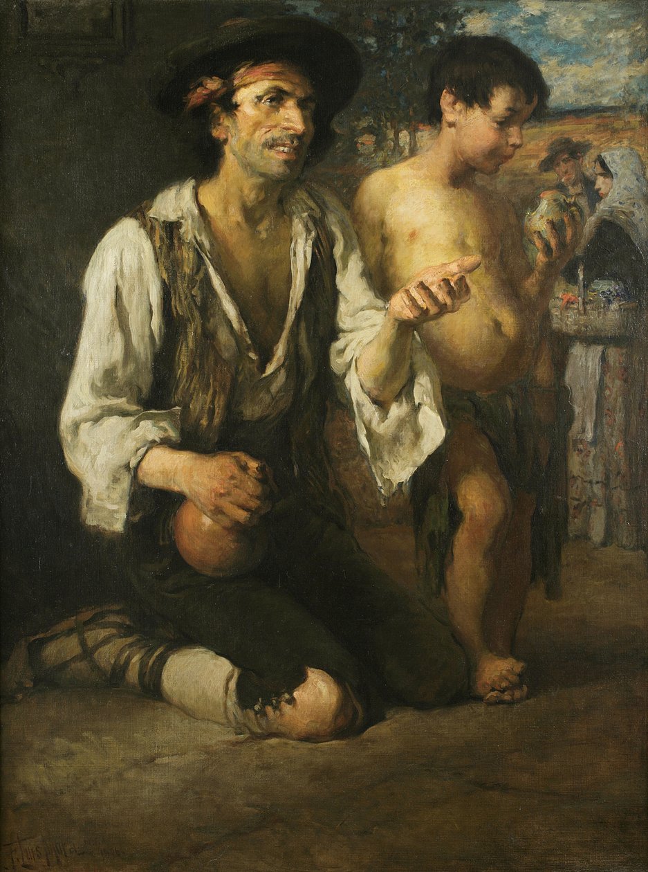 Żebracy hiszpańscy, 1896 autorstwa Francis Luis Mora