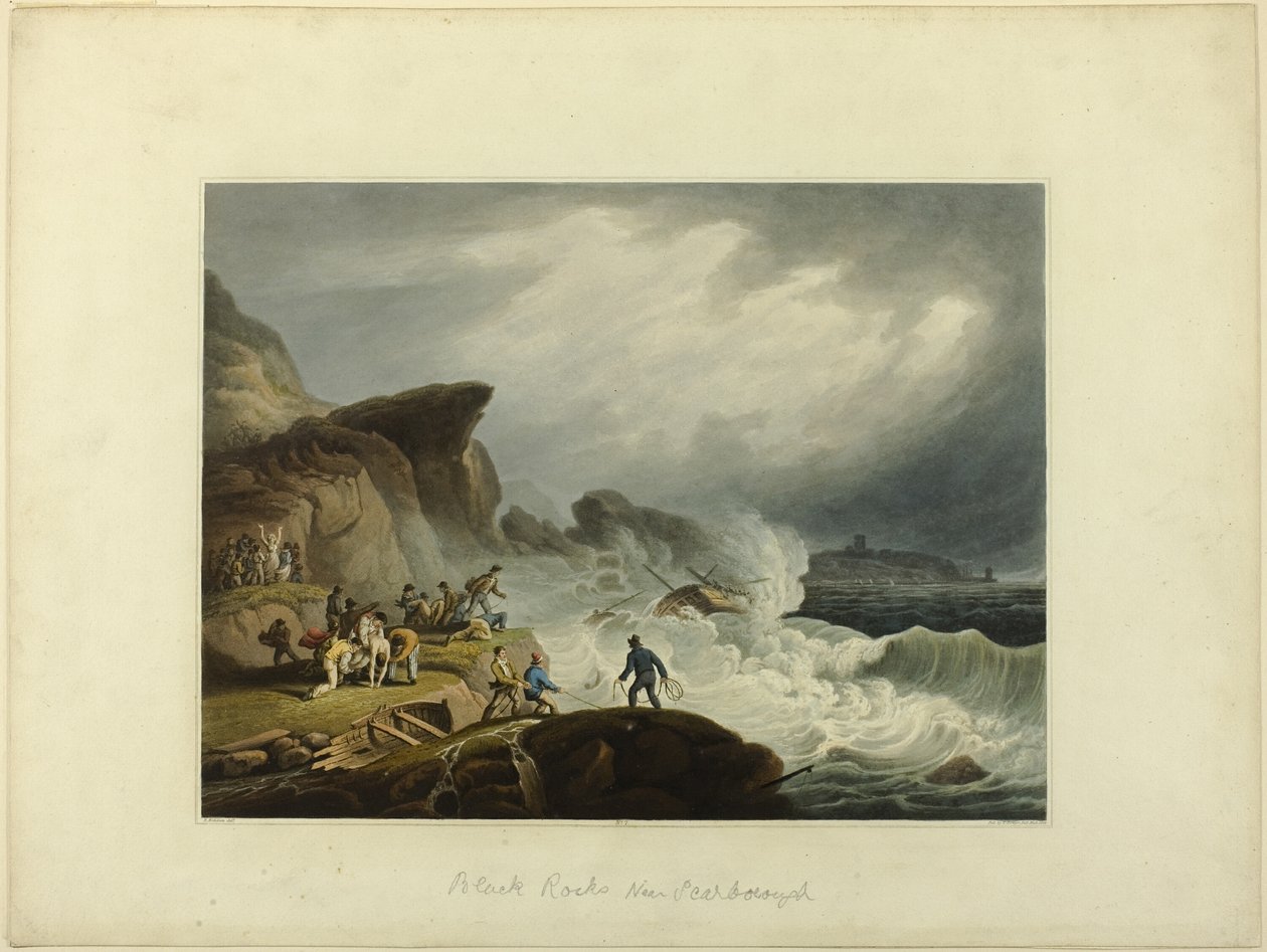 Black Rock w pobliżu Scarborough autorstwa Francis Nicholson