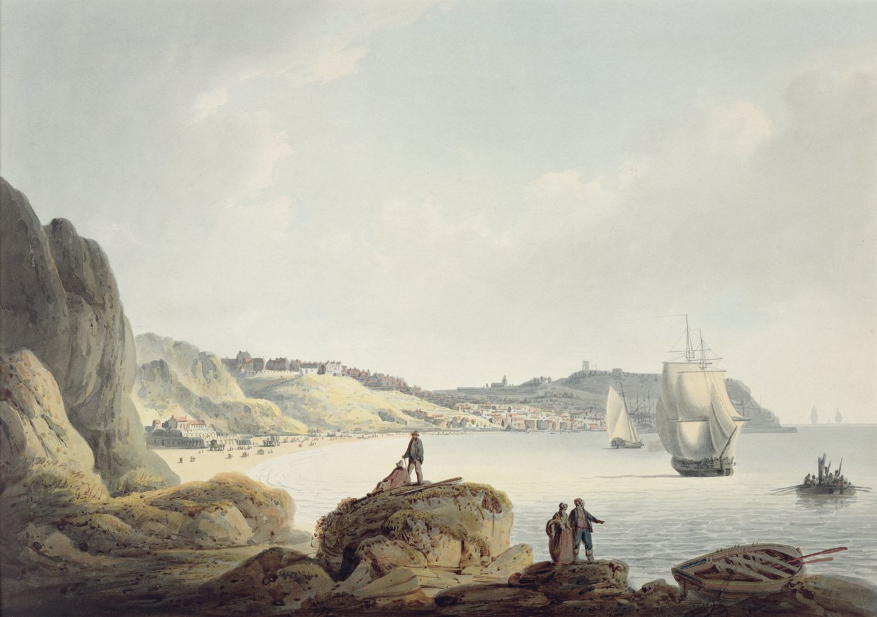 Scarborough, ok. 1820 (ołówek i akwarela na papierze) autorstwa Francis Nicholson