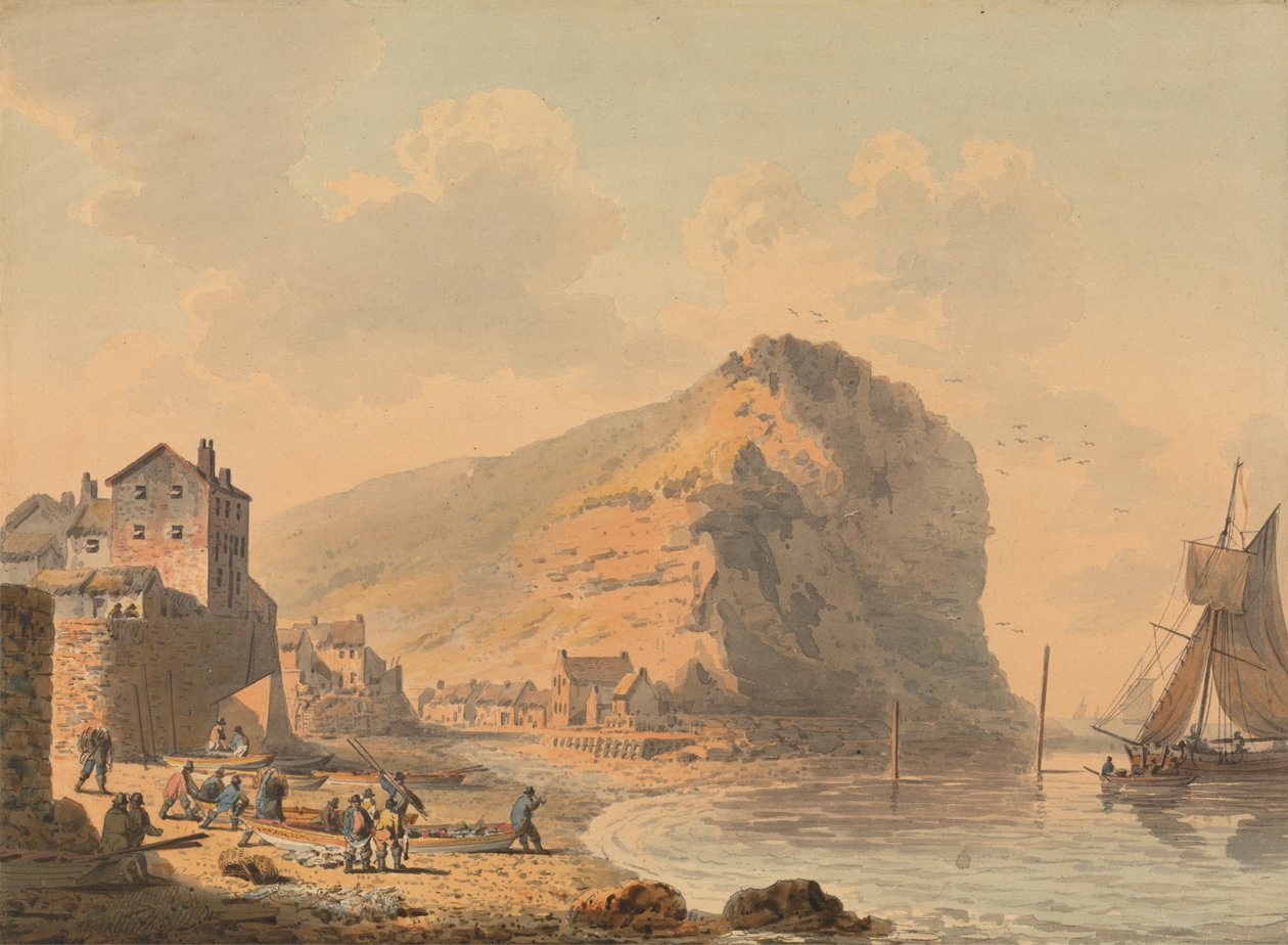 Staithes, Yorkshire autorstwa Francis Nicholson