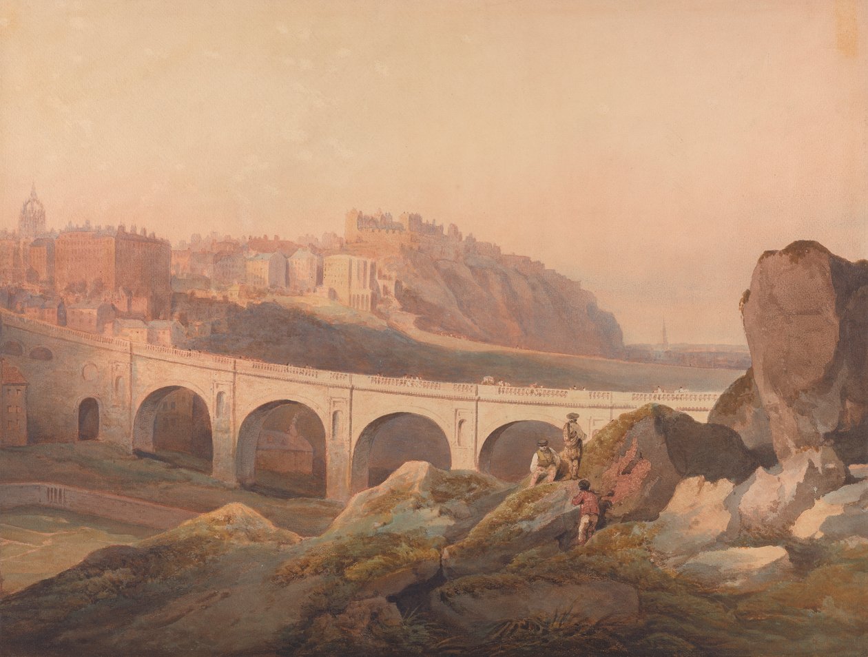 Widok Edynburga z Calton Hill autorstwa Francis Nicholson