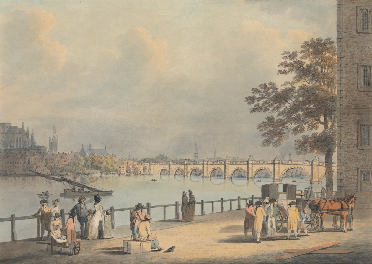 Westminster z South Bank autorstwa Francis Nicholson