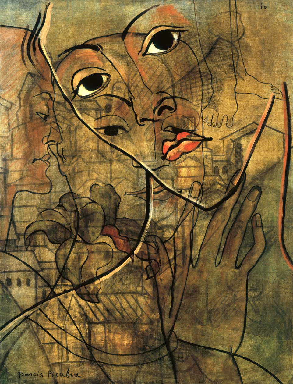 Twarze (olej na płótnie) autorstwa Francis Picabia
