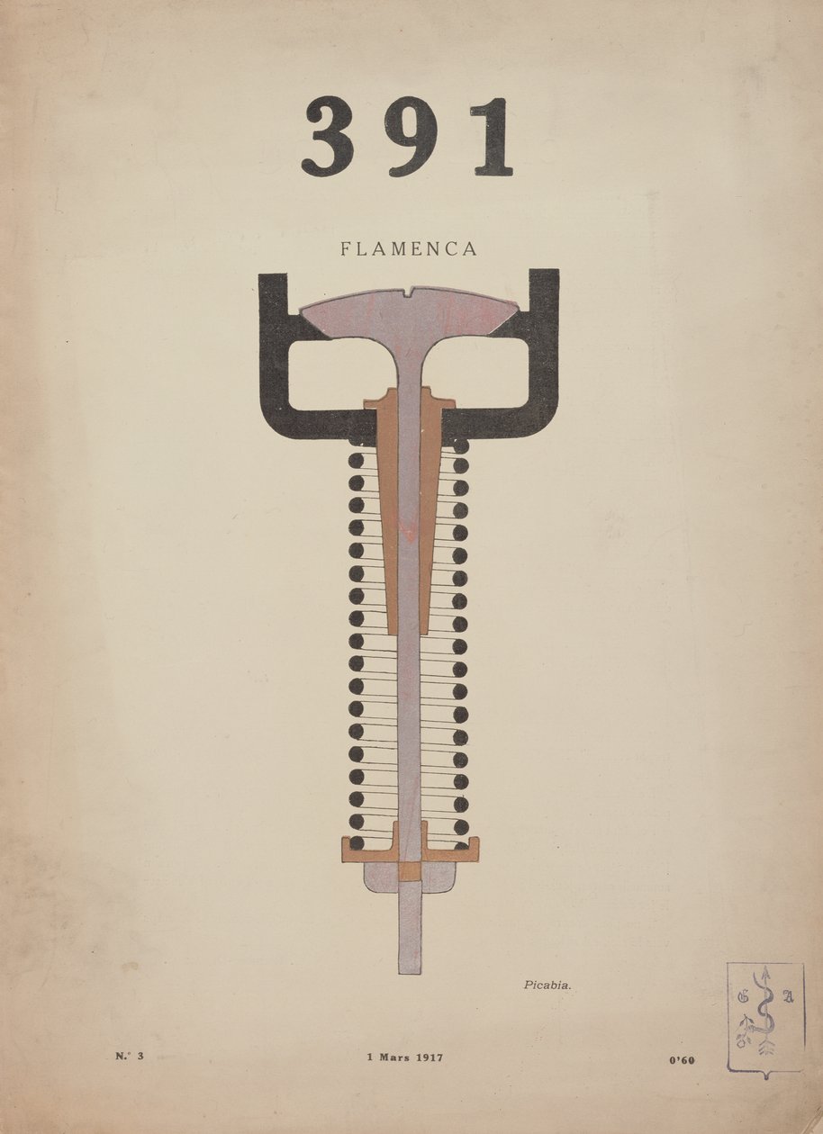 "Flamenca", rysunek na okładkę dadaistycznego czasopisma "La Revue", numer 391 nr 3. autorstwa Francis Picabia