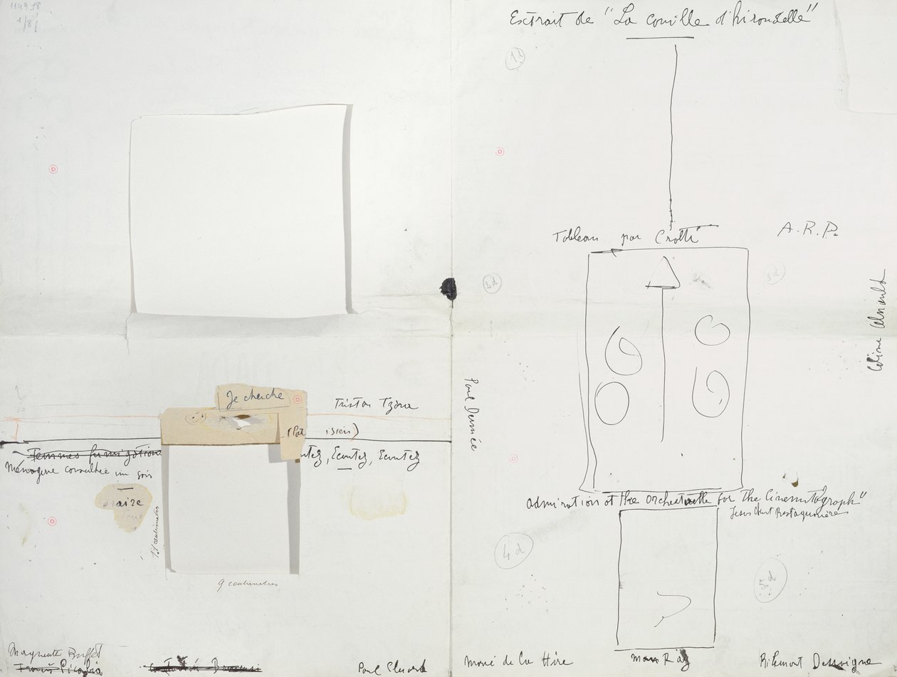 Layout biuletynu Dada "391", numer 14, zawierający kopię podpisu Ingresa autorstwa Francis Picabia