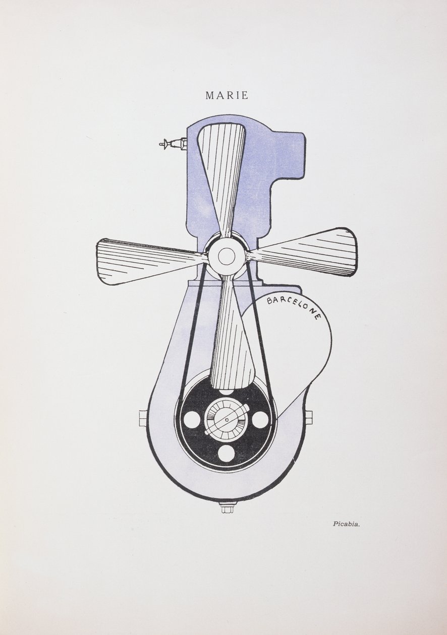 "Marie", rysunek dla dadaistycznego czasopisma "La Revue", numer 391 nr 3 autorstwa Francis Picabia