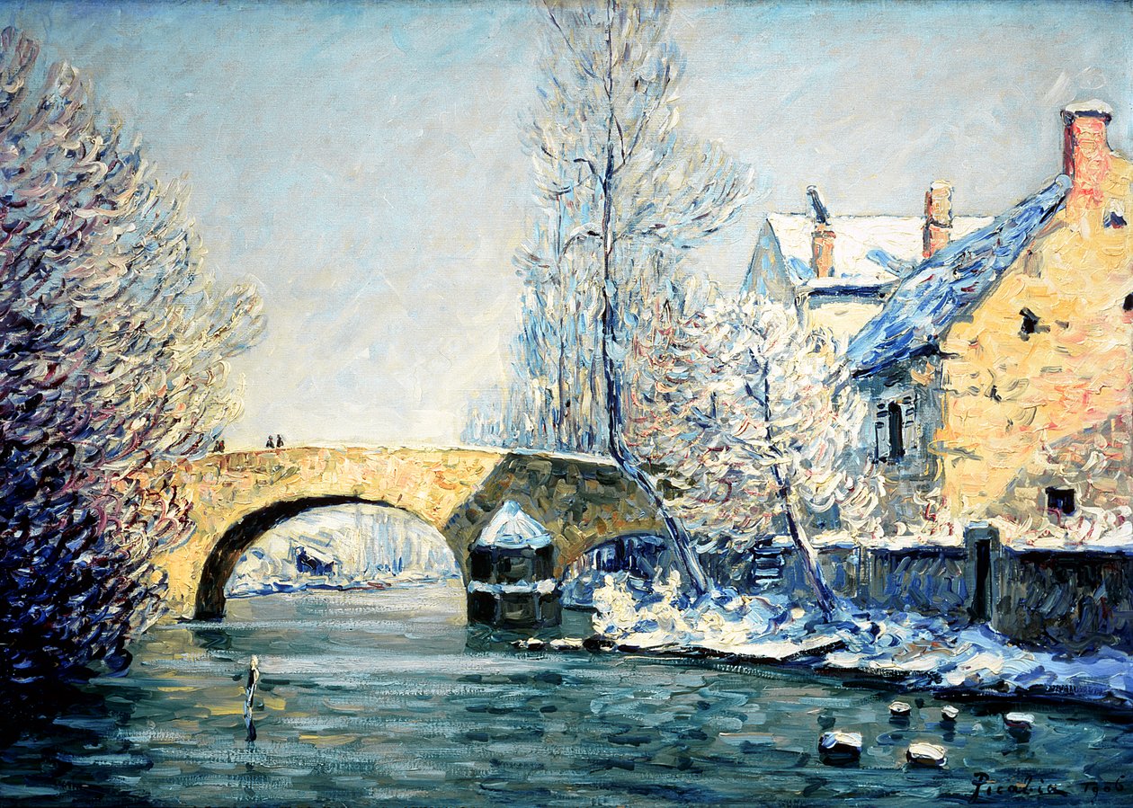 Pont Aubert, efekt śniegu autorstwa Francis Picabia