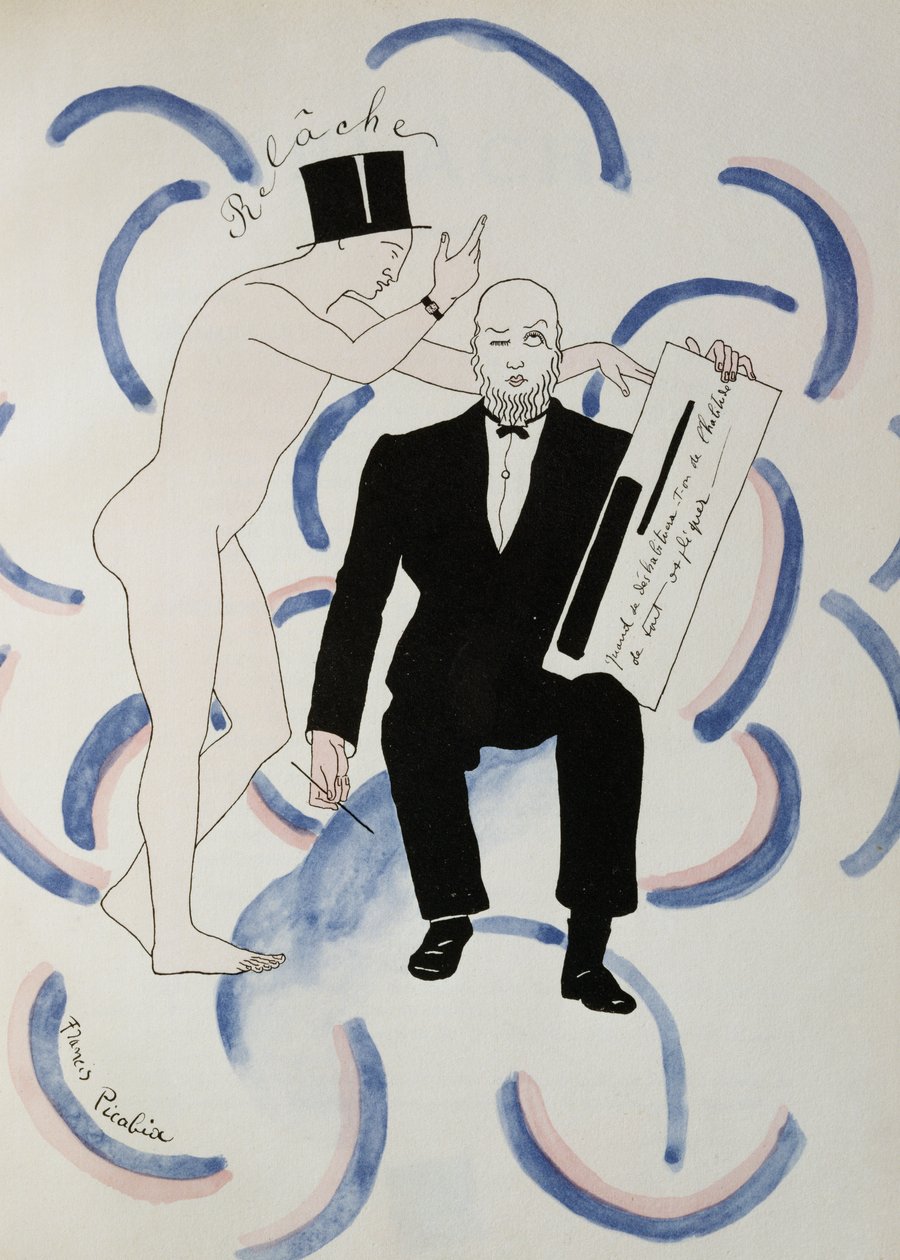 Balet Relache Erika Satie, ok. 1924 (rysunek) autorstwa Francis Picabia