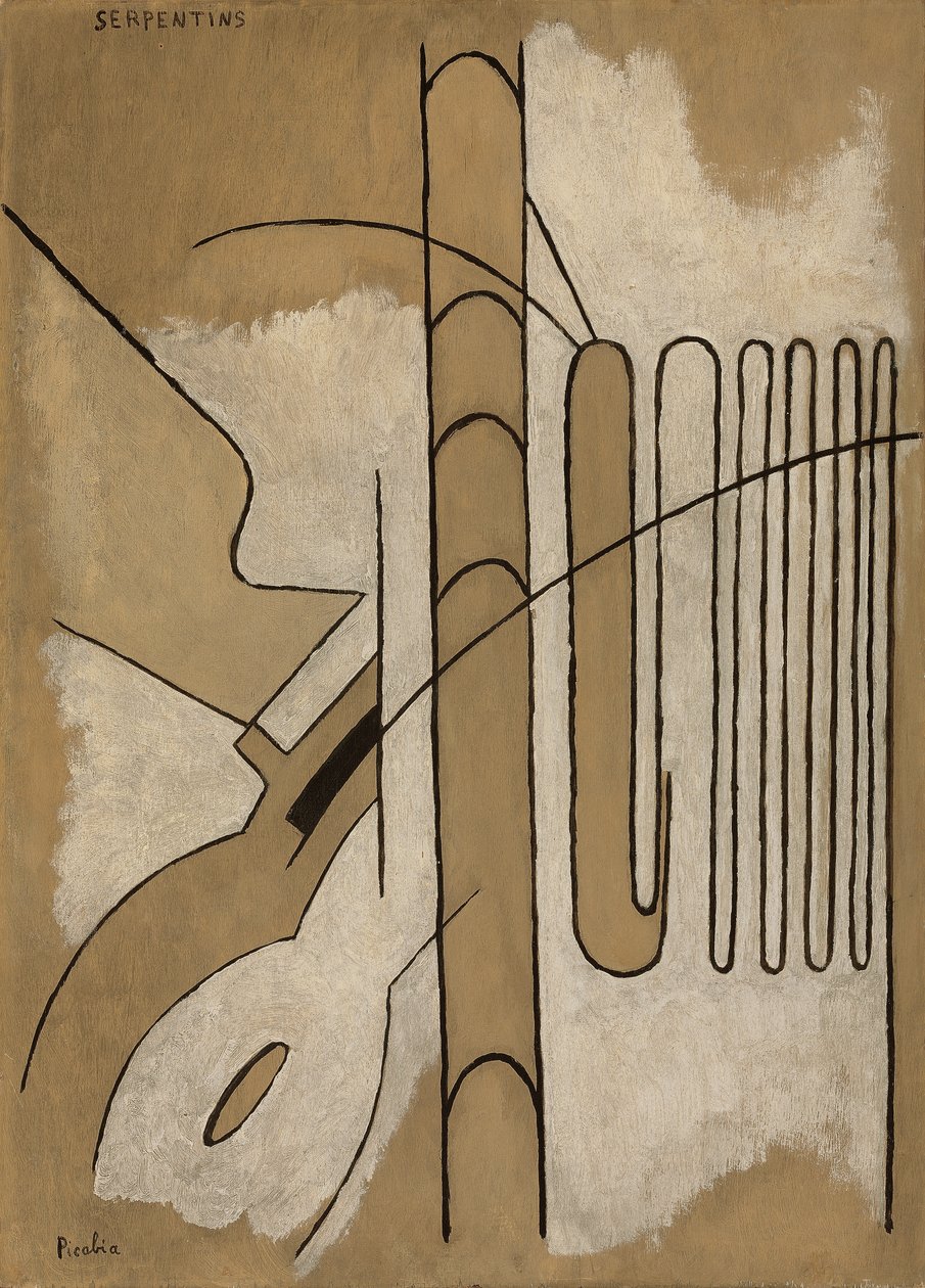 Serpentyny, ok. 1922 (olej na płycie) autorstwa Francis Picabia